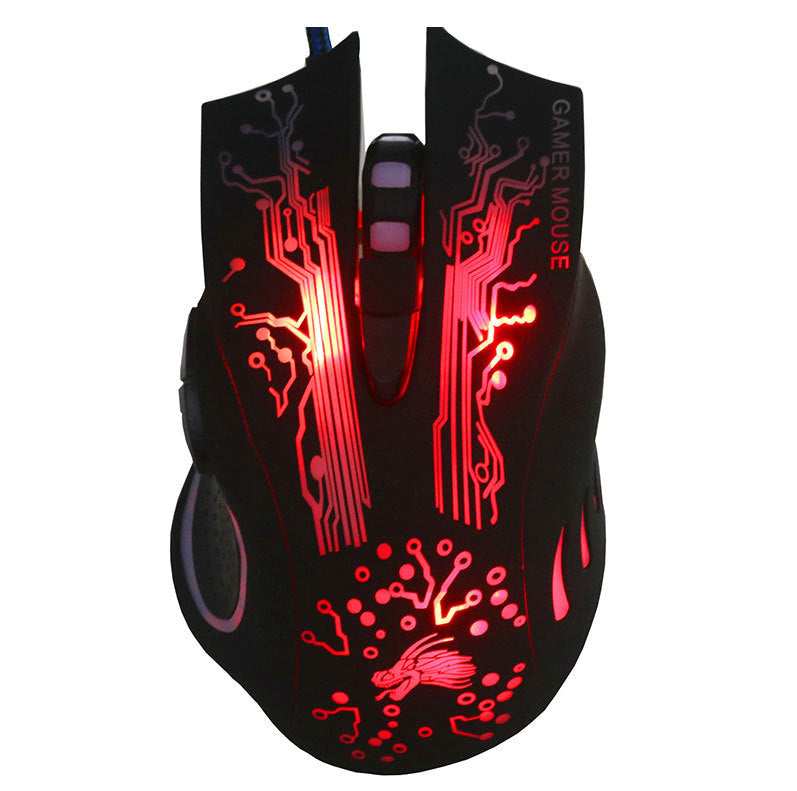 Wired Gaming Mouse 5500DPI 7-Color LED Backlight Optical Mouse Gamer USB 7 Buttons PC Gamer Computer Laptop Desktop Mice - Gizesis