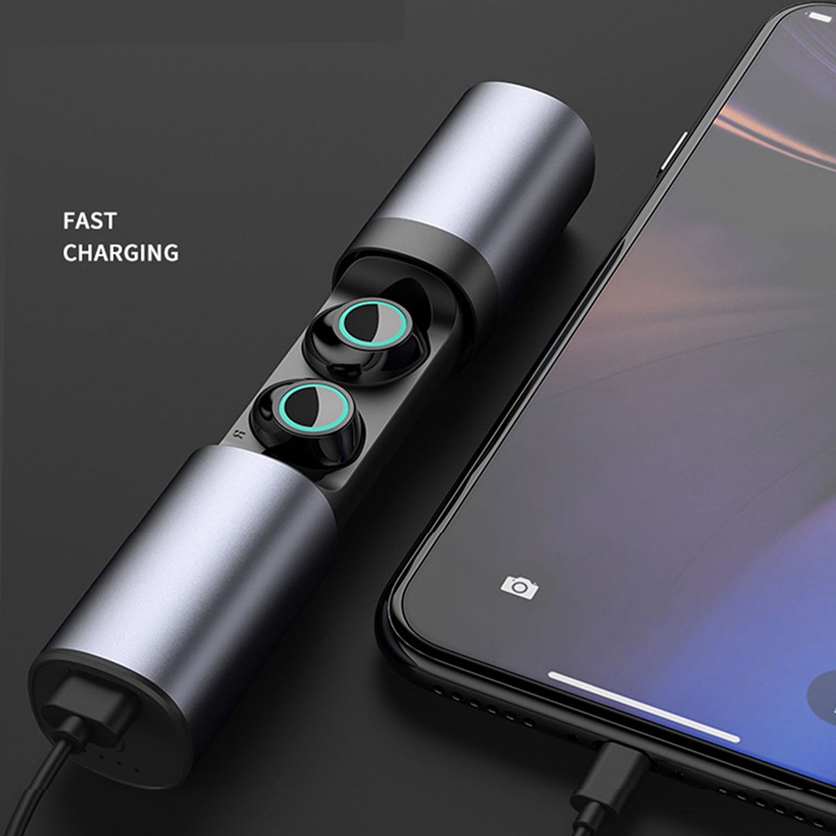 True Twin 2 In 1 Wireless Headphones With Phone Charger - Gizesis