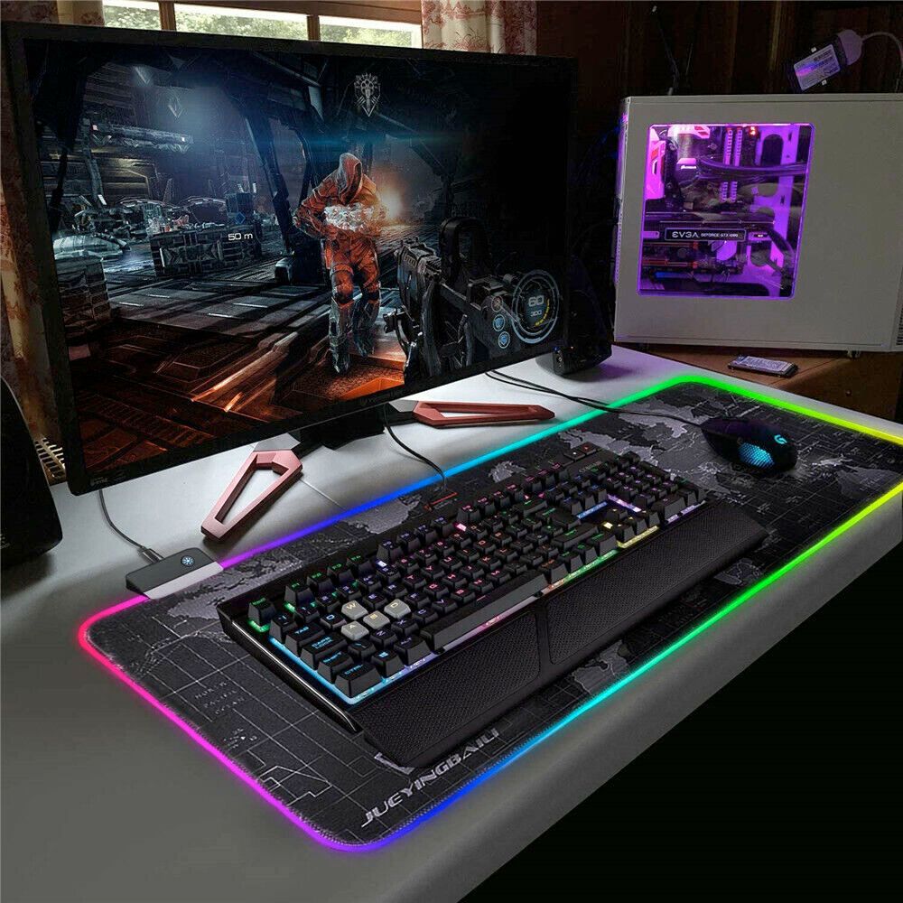 Dragon RGB Gaming Mouse Pad World Map - Gizesis