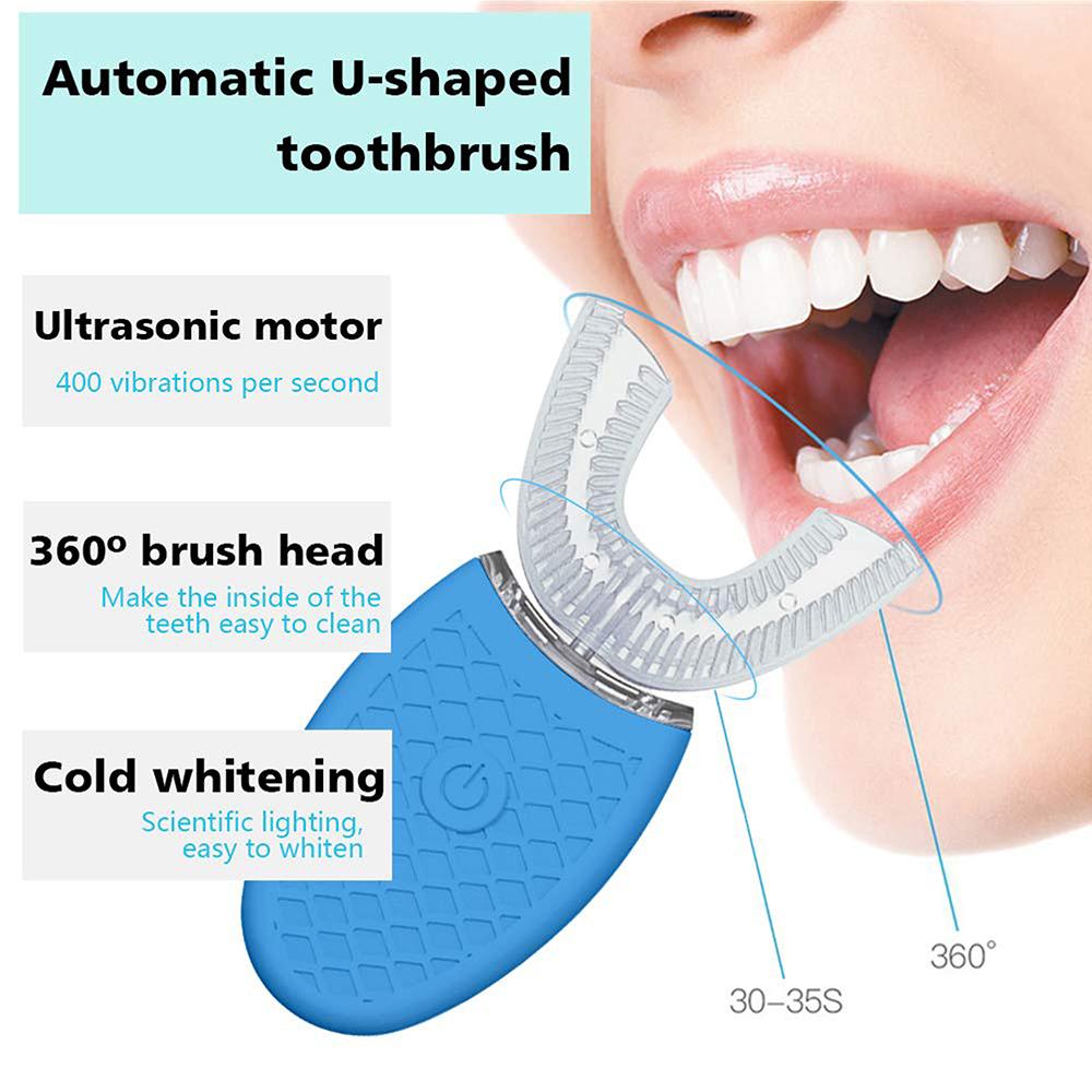 Silicone Electric Toothbrush 360° for Aldult Smart Automatic Whitening - Gizesis