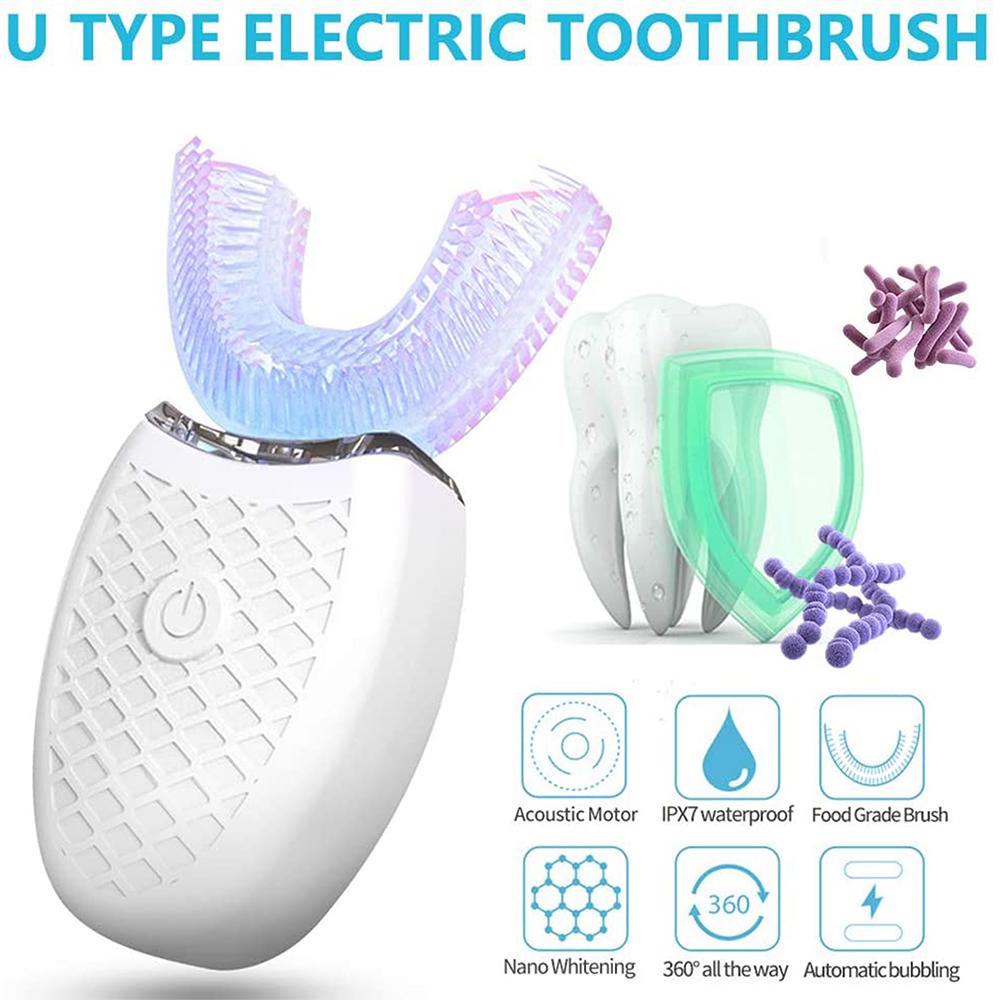 Silicone Electric Toothbrush 360° for Aldult Smart Automatic Whitening - Gizesis