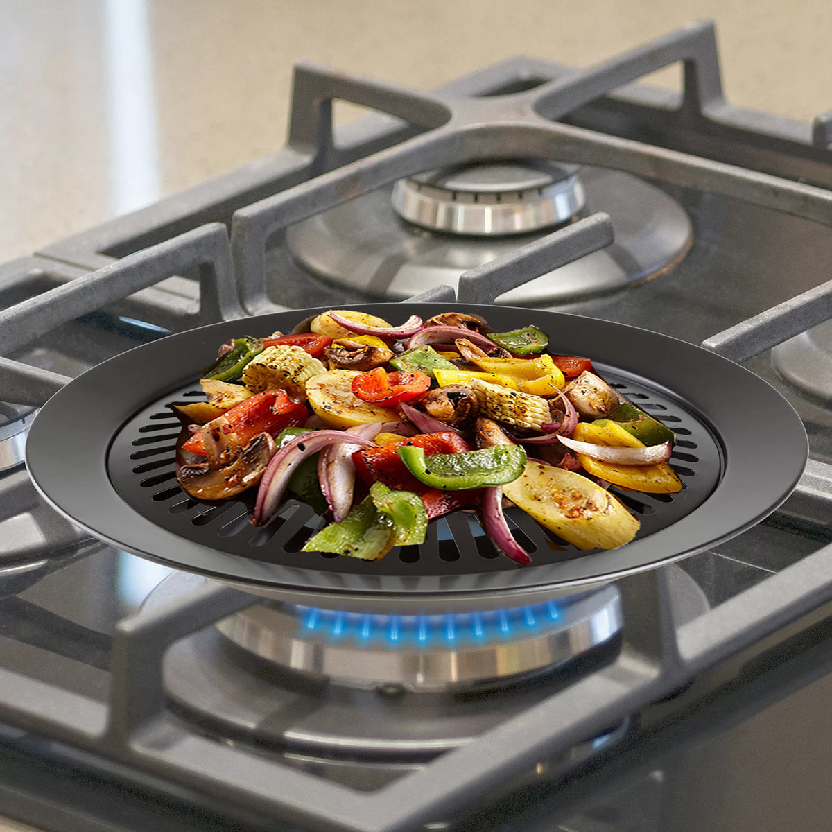 Go Go Smokeless Non-Stick Barbecue Grill For Indoors And Outdoors - Gizesis