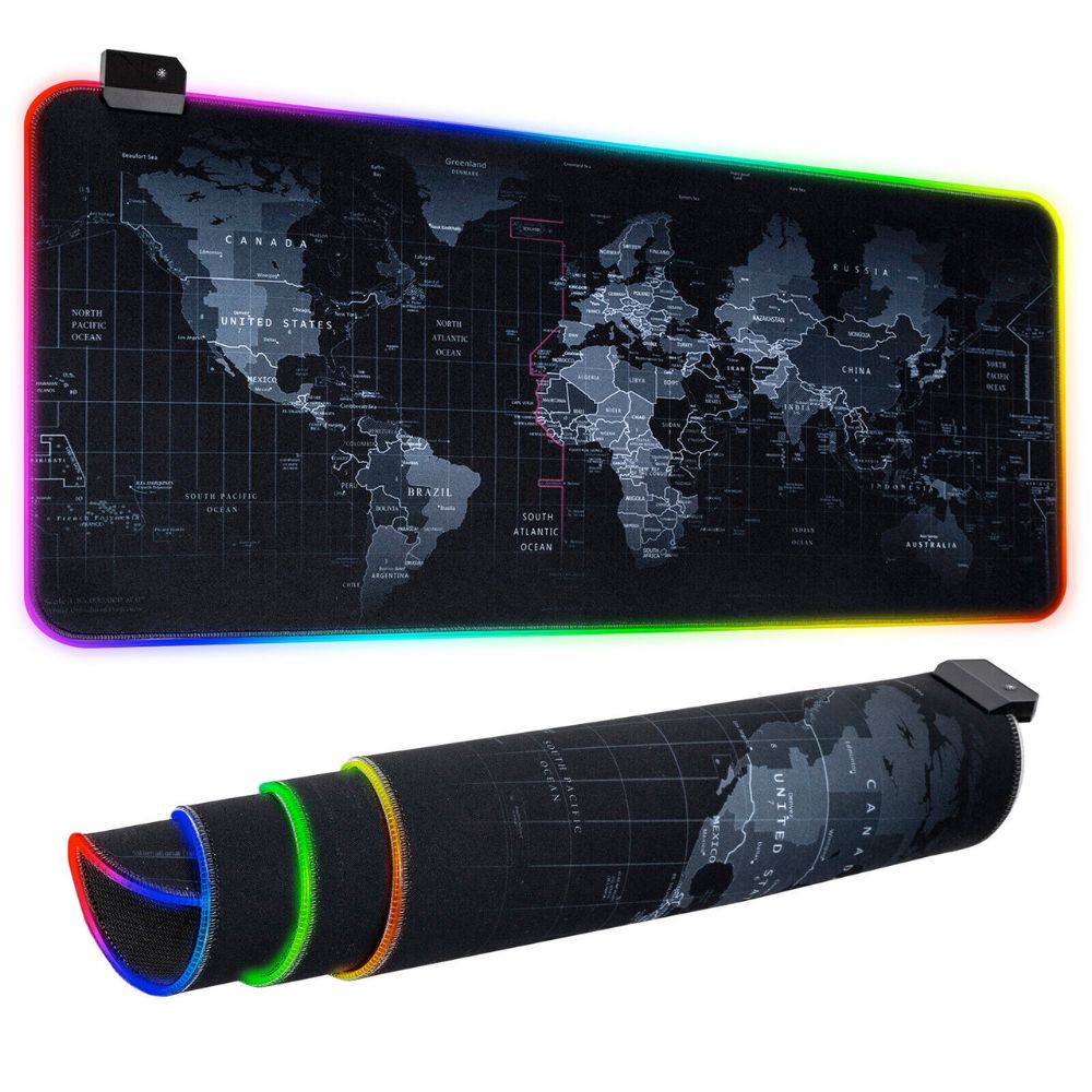 Dragon RGB Gaming Mouse Pad World Map - Gizesis