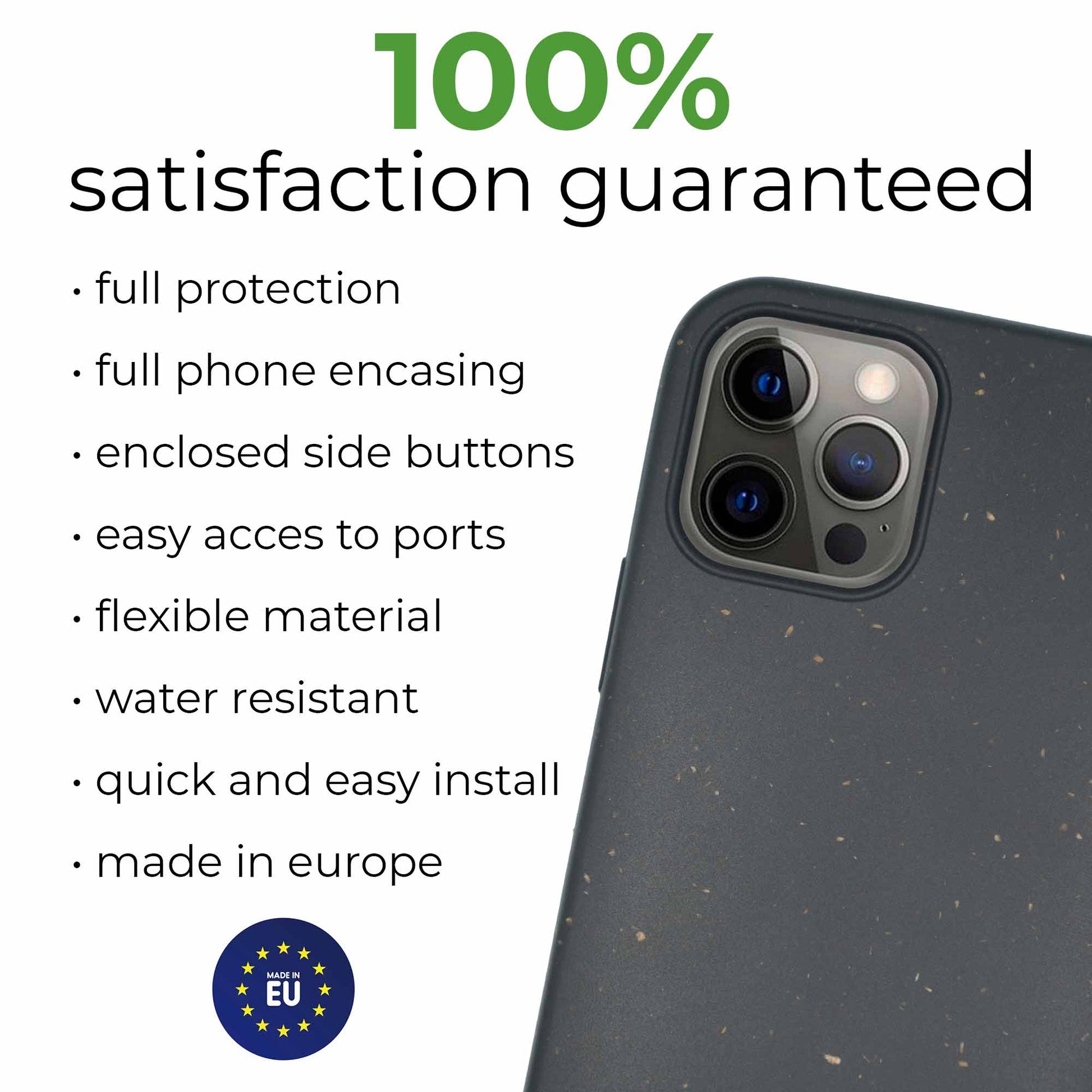 Biodegradable phone case - Black - Gizesis