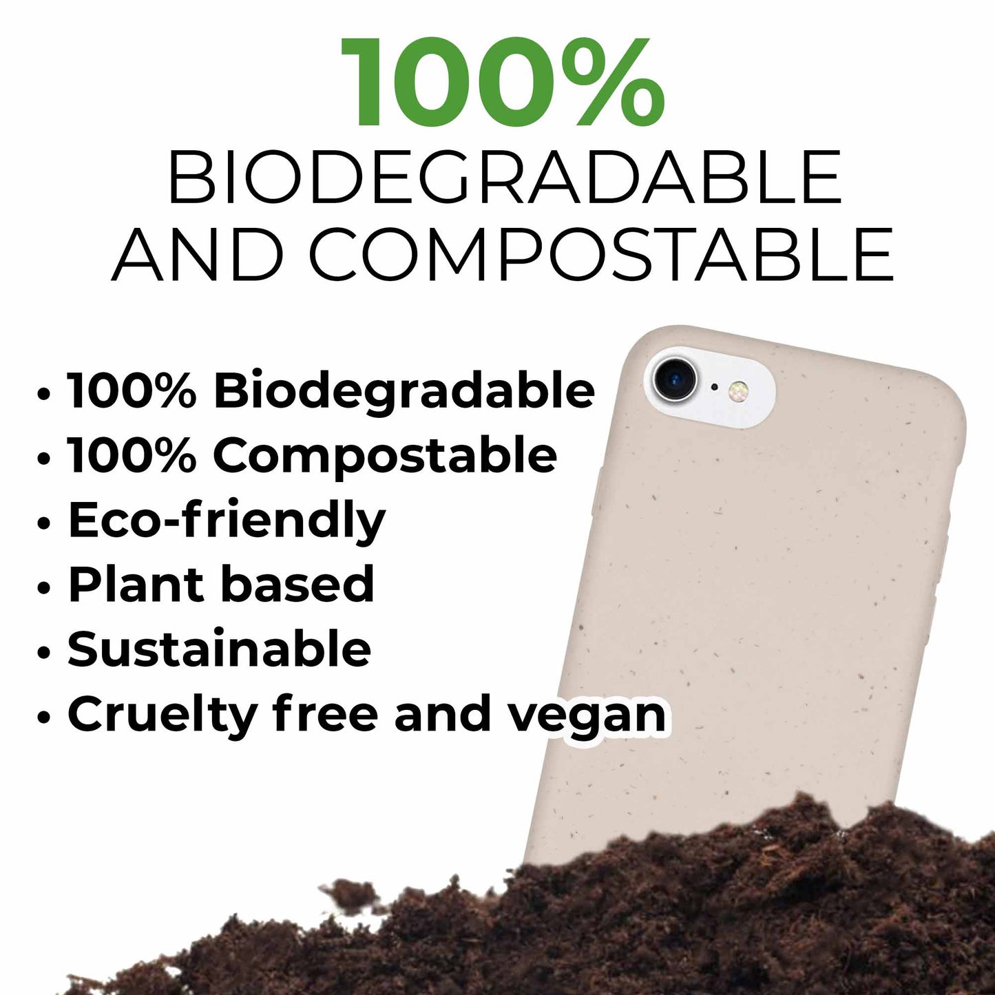 Biodegradable phone case - Natural White - Gizesis