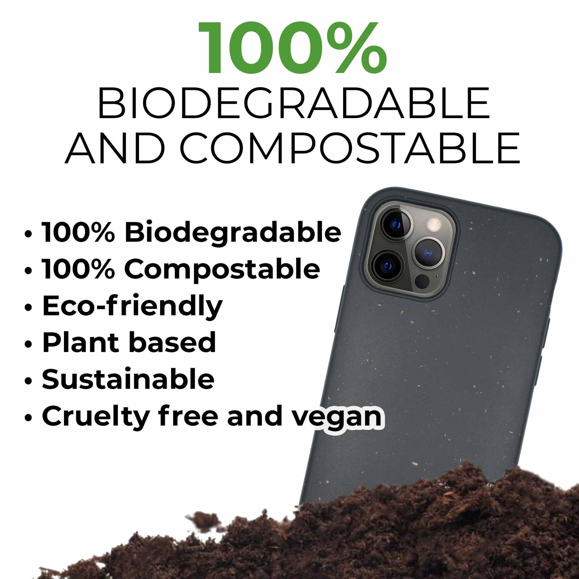 Biodegradable phone case - Black - Gizesis