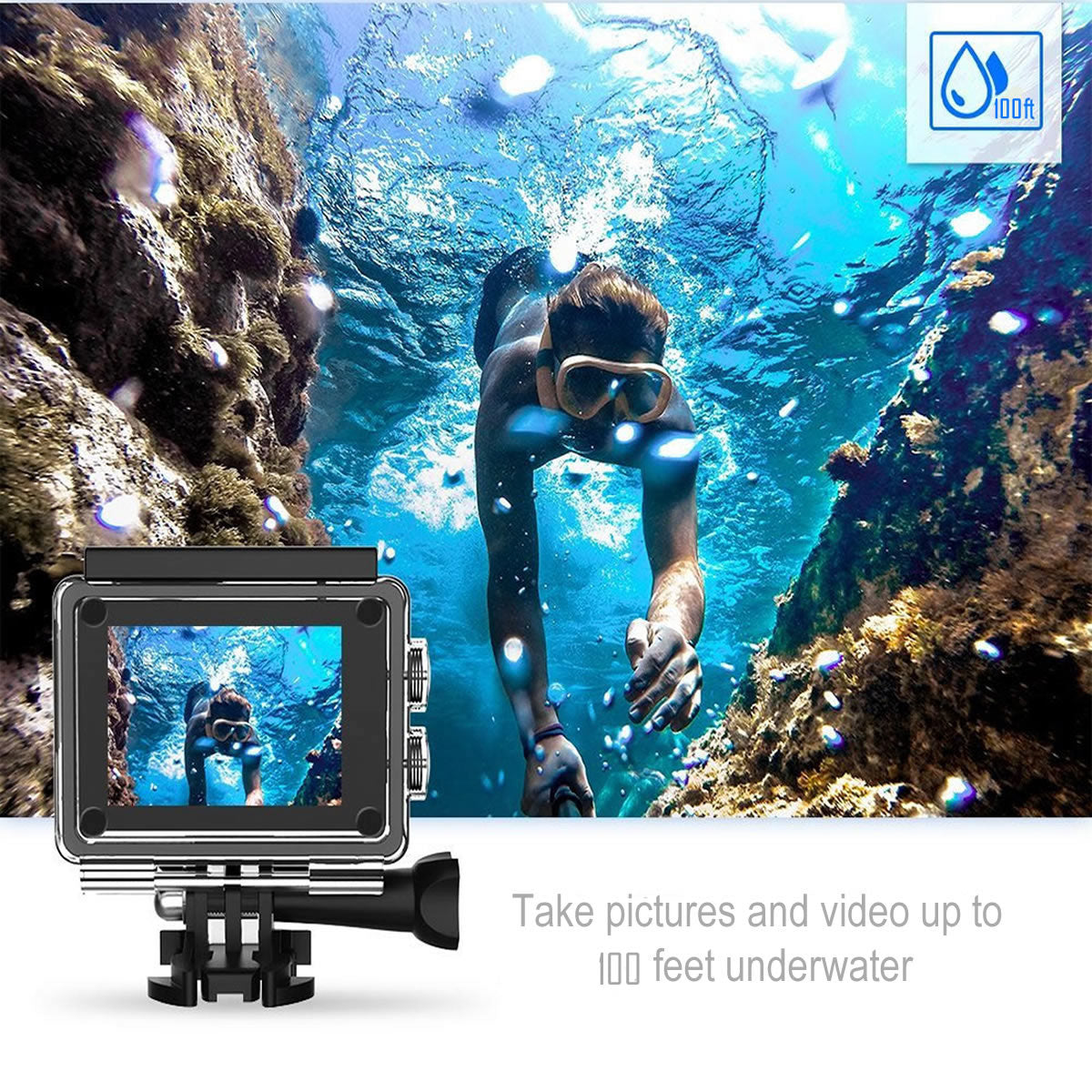 4K Waterproof All Digital UHD WiFi Camera + RF Remote And Accessories - Gizesis