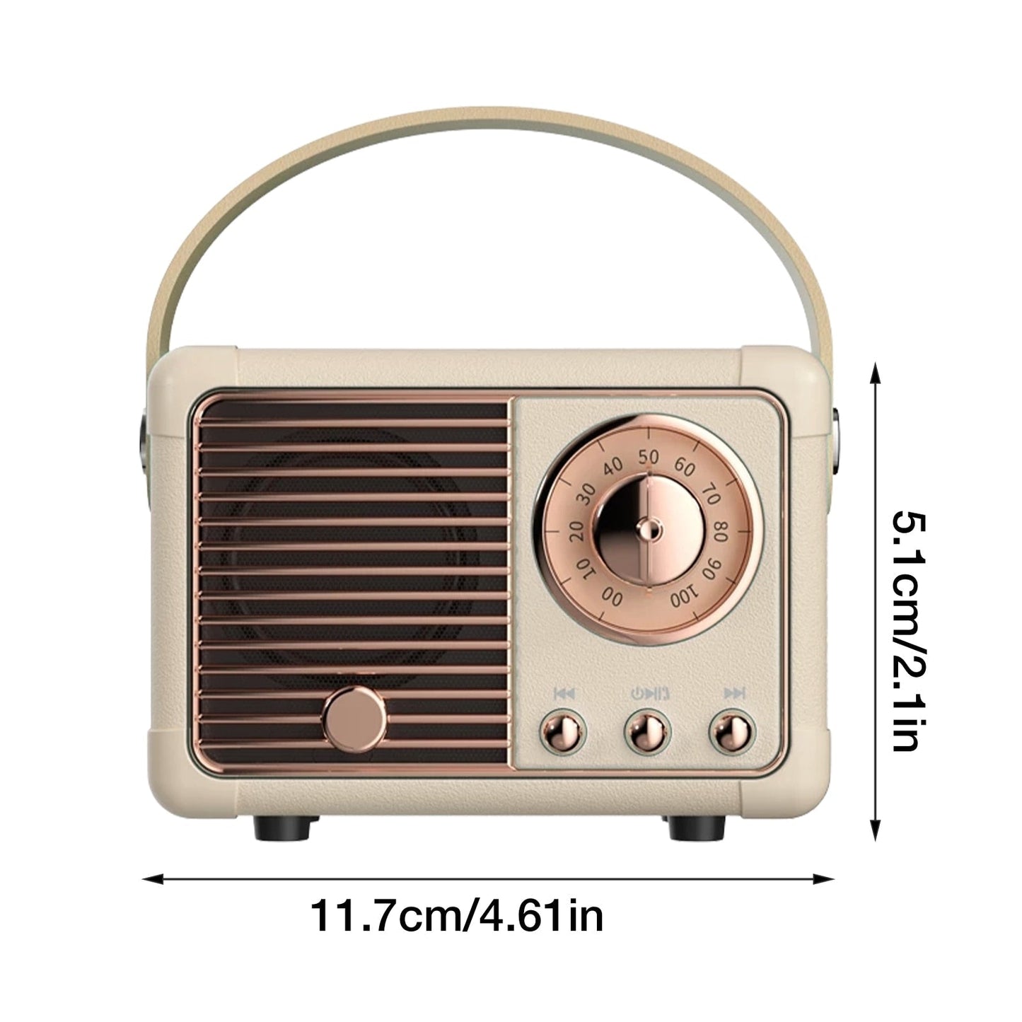 Bluetooth Compact Retro Speakers with Radio - Gizesis