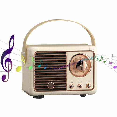 Bluetooth Compact Retro Speakers with Radio - Gizesis