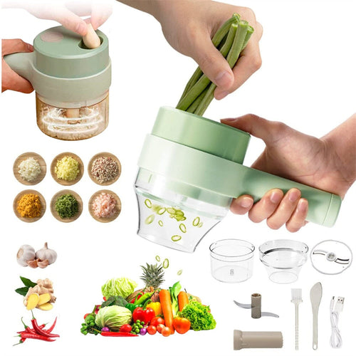 Portable Handheld 4 in 1 Electric Vegetable Slicer - Gizesis