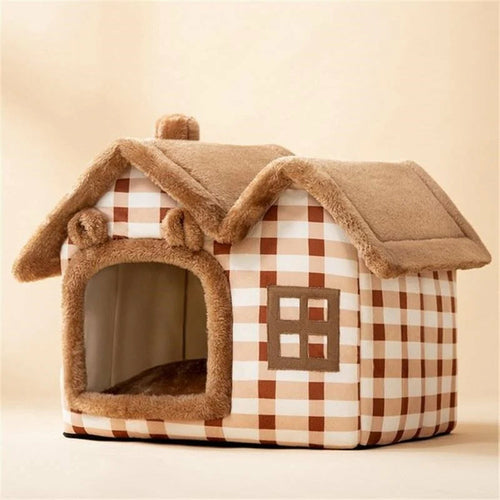 Removable Roof Plush Pet House - Gizesis