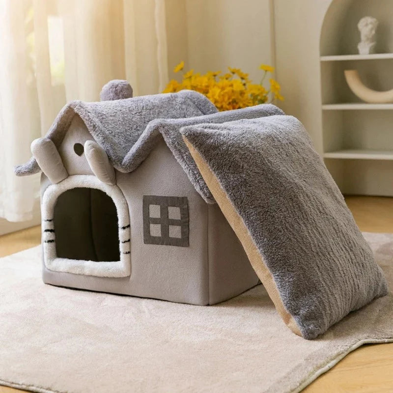 Removable Roof Plush Pet House - Gizesis