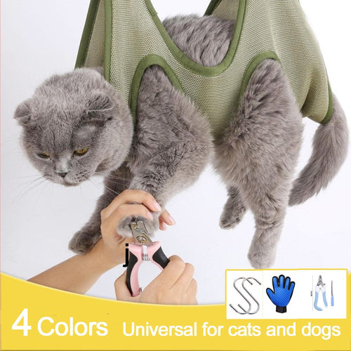 Cat Grooming Restraint Bag with Hammock - Gizesis