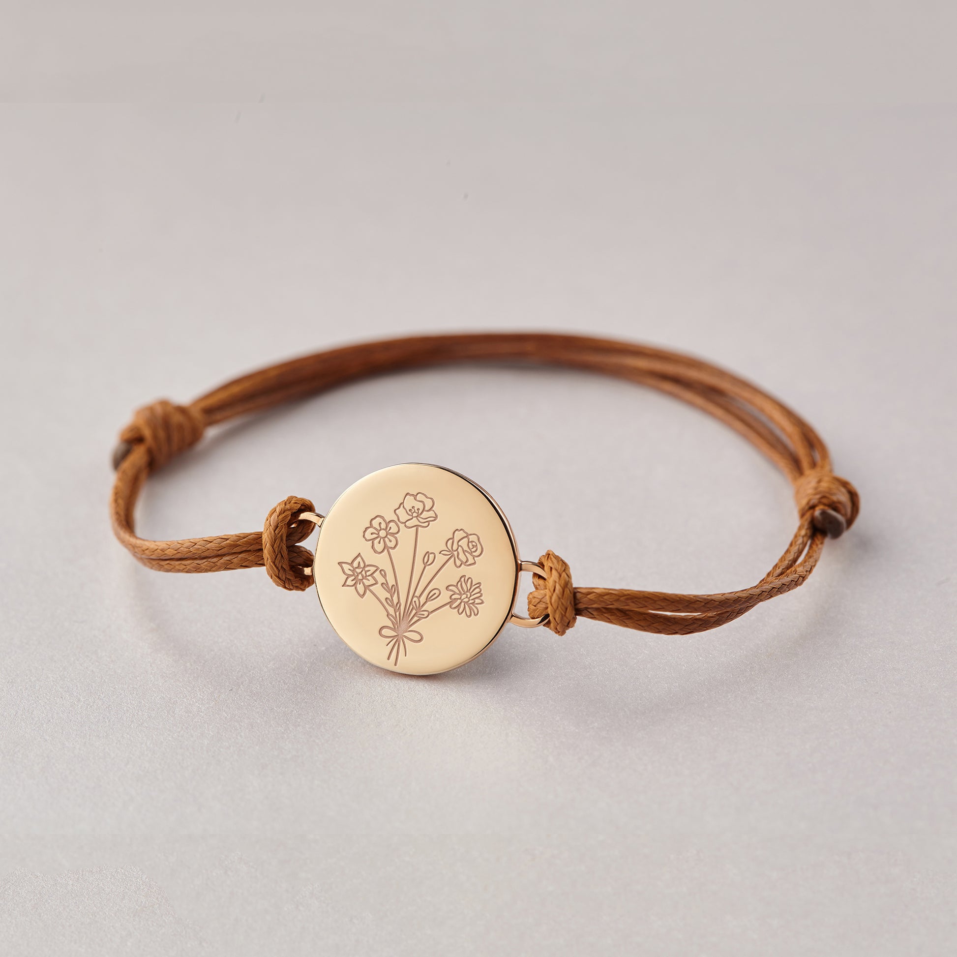 Combined Birth Month Flower Bracelet, Birthflower Gift,Mother Bracelet - Gizesis