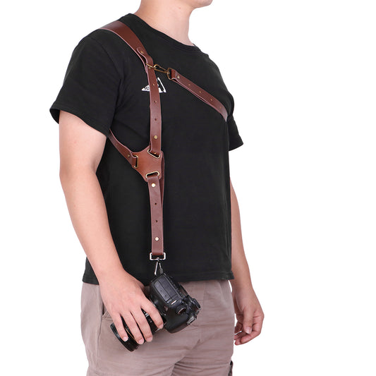 Genuine Leather Camera Shoulder Strap Adjustable - Gizesis