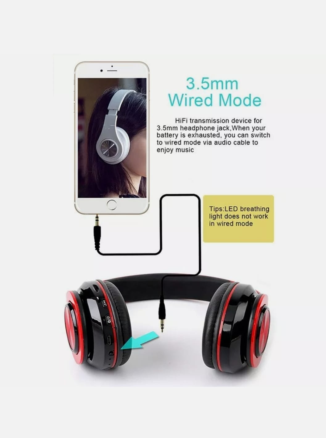 Ninja Dragon Z10 Color Changing Bluetooth Headphones - Gizesis