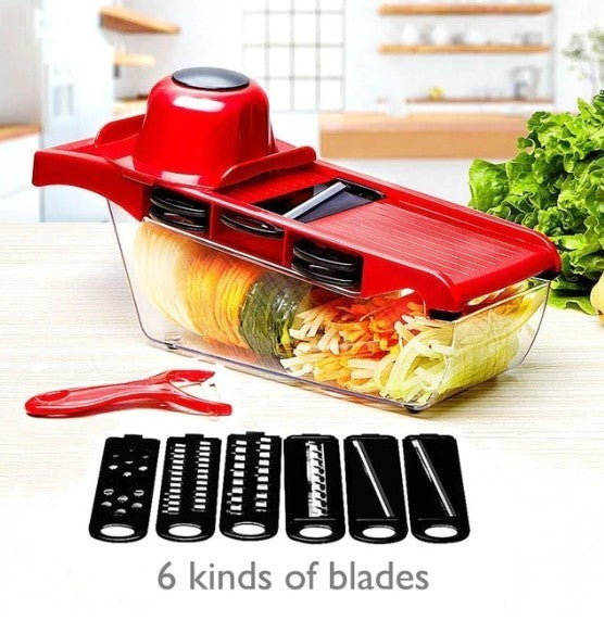 Stainless Steel 6 Blades Vegetable Slicer - Gizesis