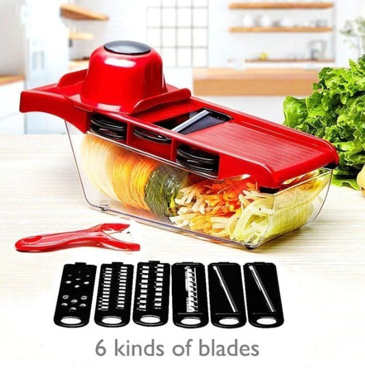 Stainless Steel 6 Blades Vegetable Slicer - Gizesis