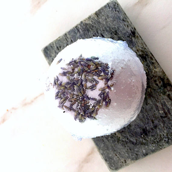 Organic Bath Bomb Calm Bomb- TWO SIZES lavender - Gizesis