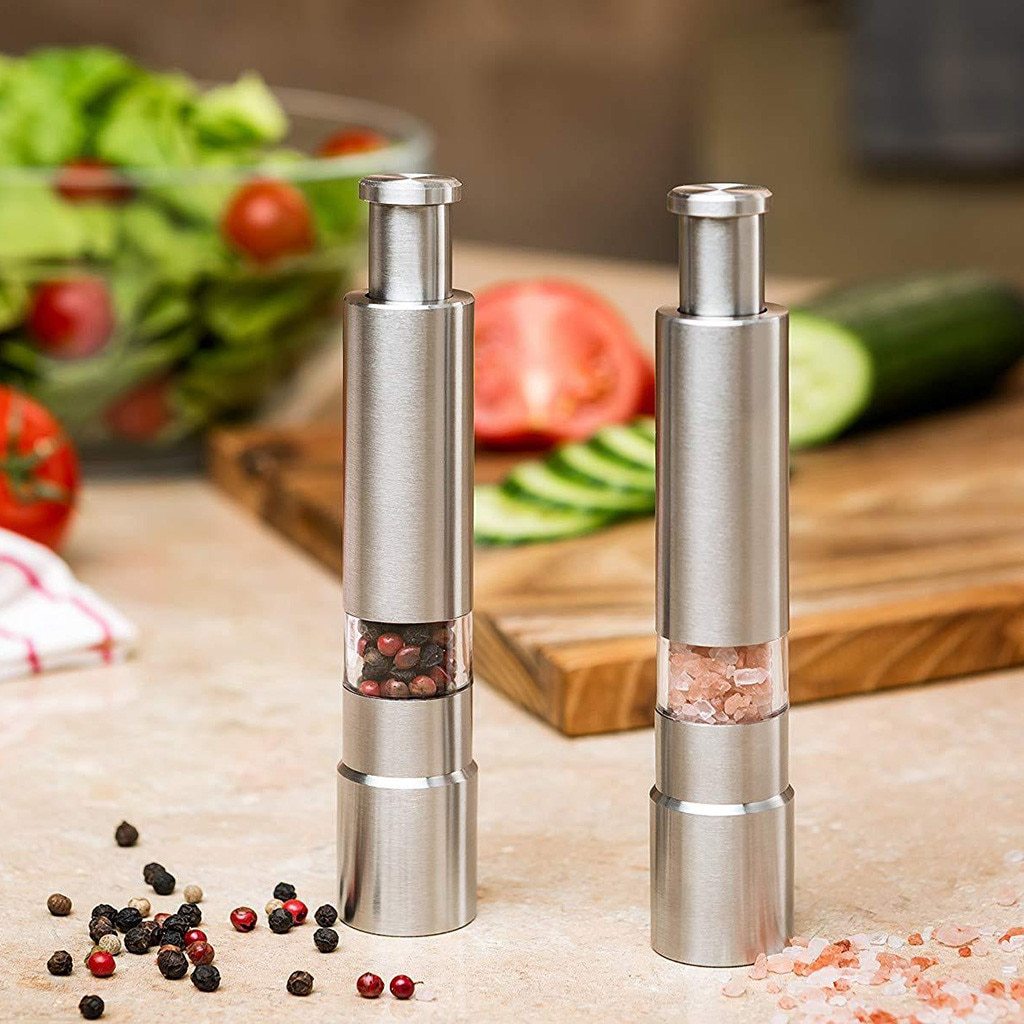 Premium Stainless Steel Salt and Pepper Spice Grinder - Gizesis