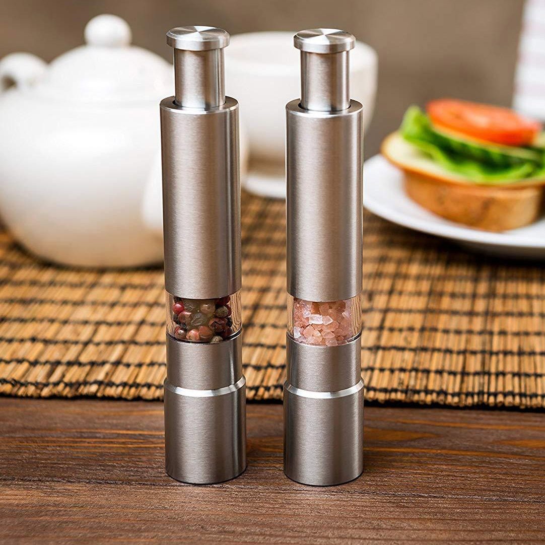 Premium Stainless Steel Salt and Pepper Spice Grinder - Gizesis