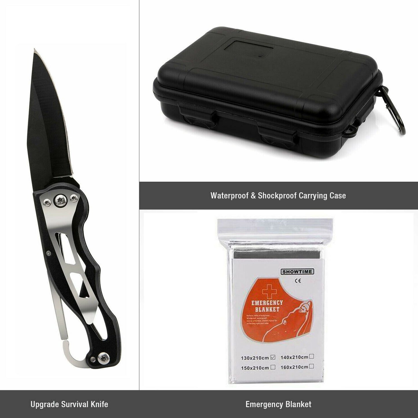 14 in 1 Outdoor Emergency Survival And Safety Gear Kit Camping - Gizesis